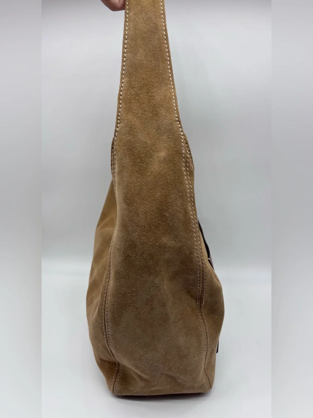 Michael Kors Lena Slouchy Suede Hobo Bag - Camel/Brown